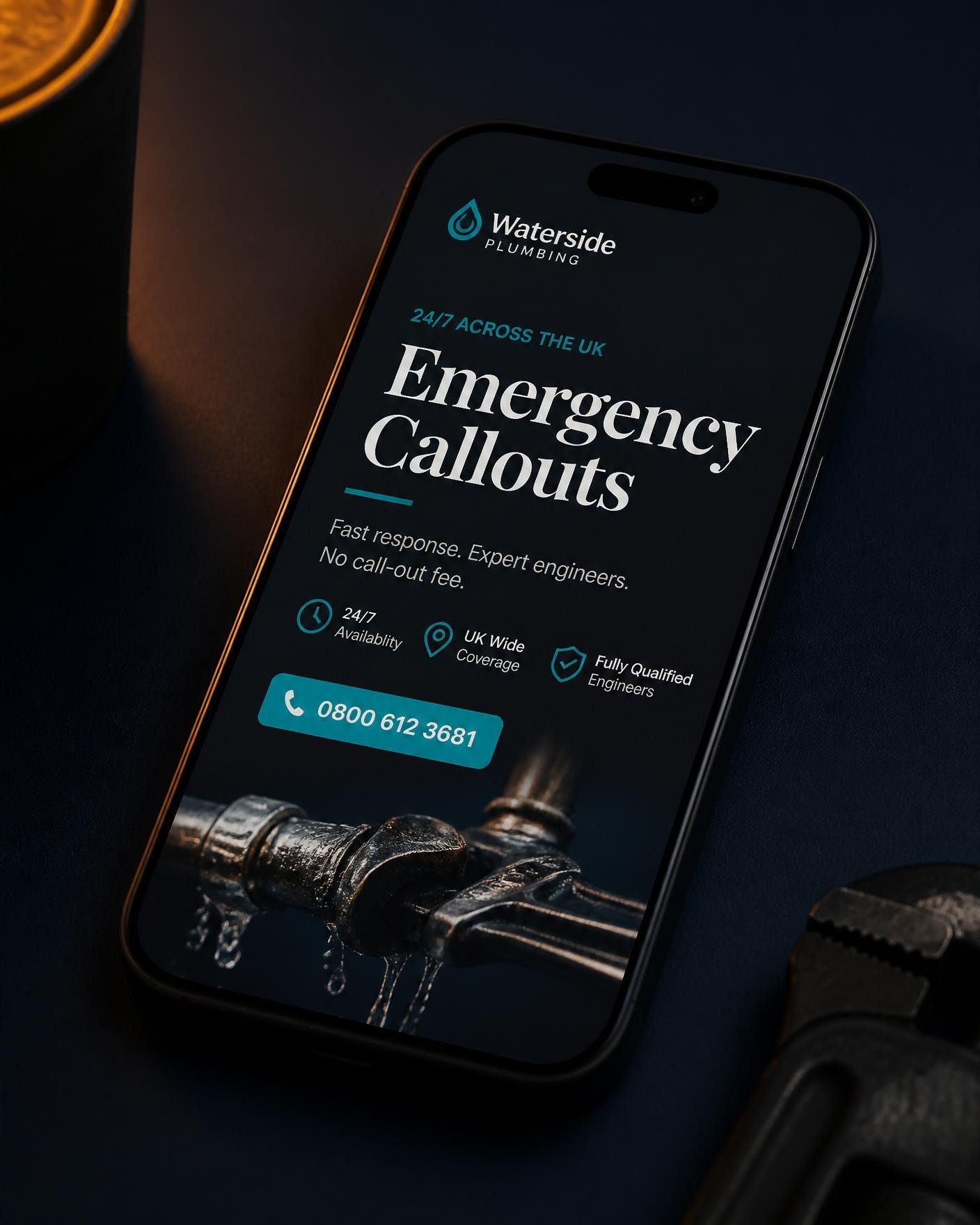 A social ad creative on a phone